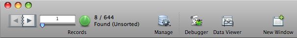 FileMaker Status Area